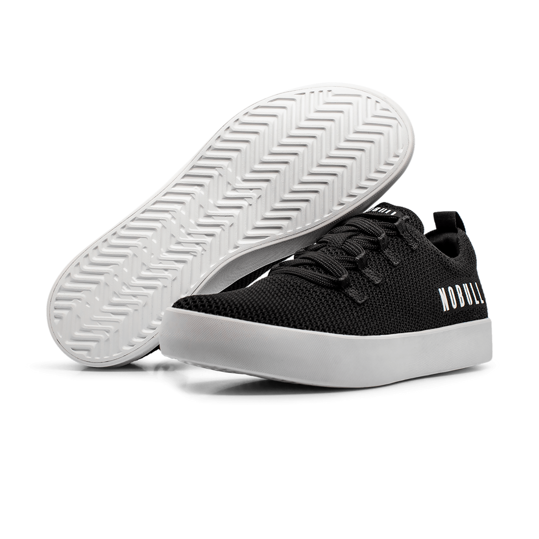 Women's Black White Recs Shoes Angled