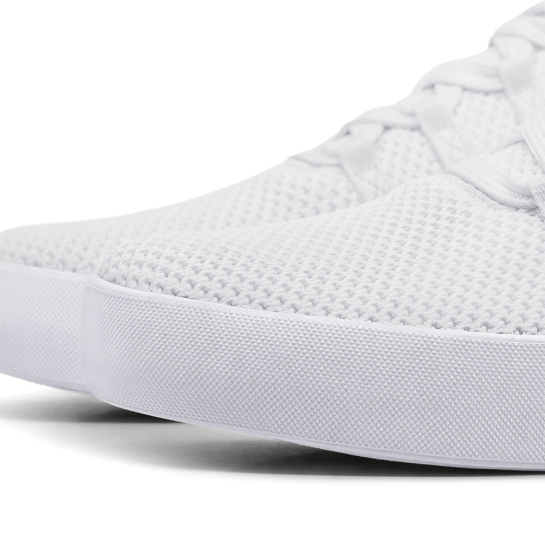 Women's White Recs Shoes Toe Box Angle