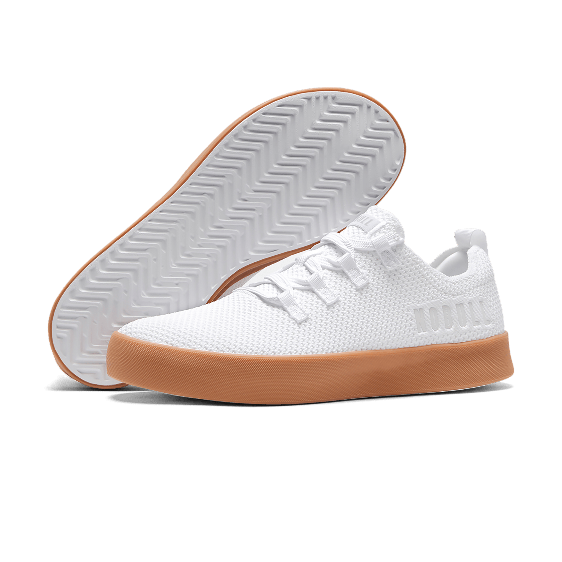 Men's White Gum Recs Shoes Angled
