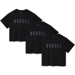 Three Black NOBULL Boxy Tees