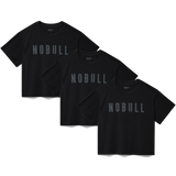 Three Black NOBULL Boxy Tees