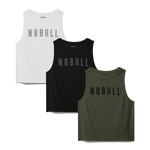 Black, White and Dark Army NOBULL Muscle Tanks