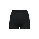 Women's Black High-Rise Matte Short 2" Silhouette Angle