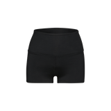 Women's Black High-Rise Matte Short 2" Silhouette Angle