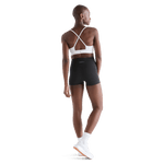 Women's Black High-Rise Matte Short 2" Back Full Body Angle