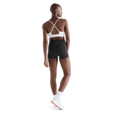 Women's Black High-Rise Matte Short 2" Back Full Body Angle