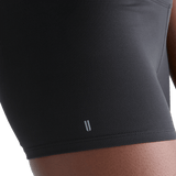 Women's Black High-Rise Matte Short 2" Logo Angle