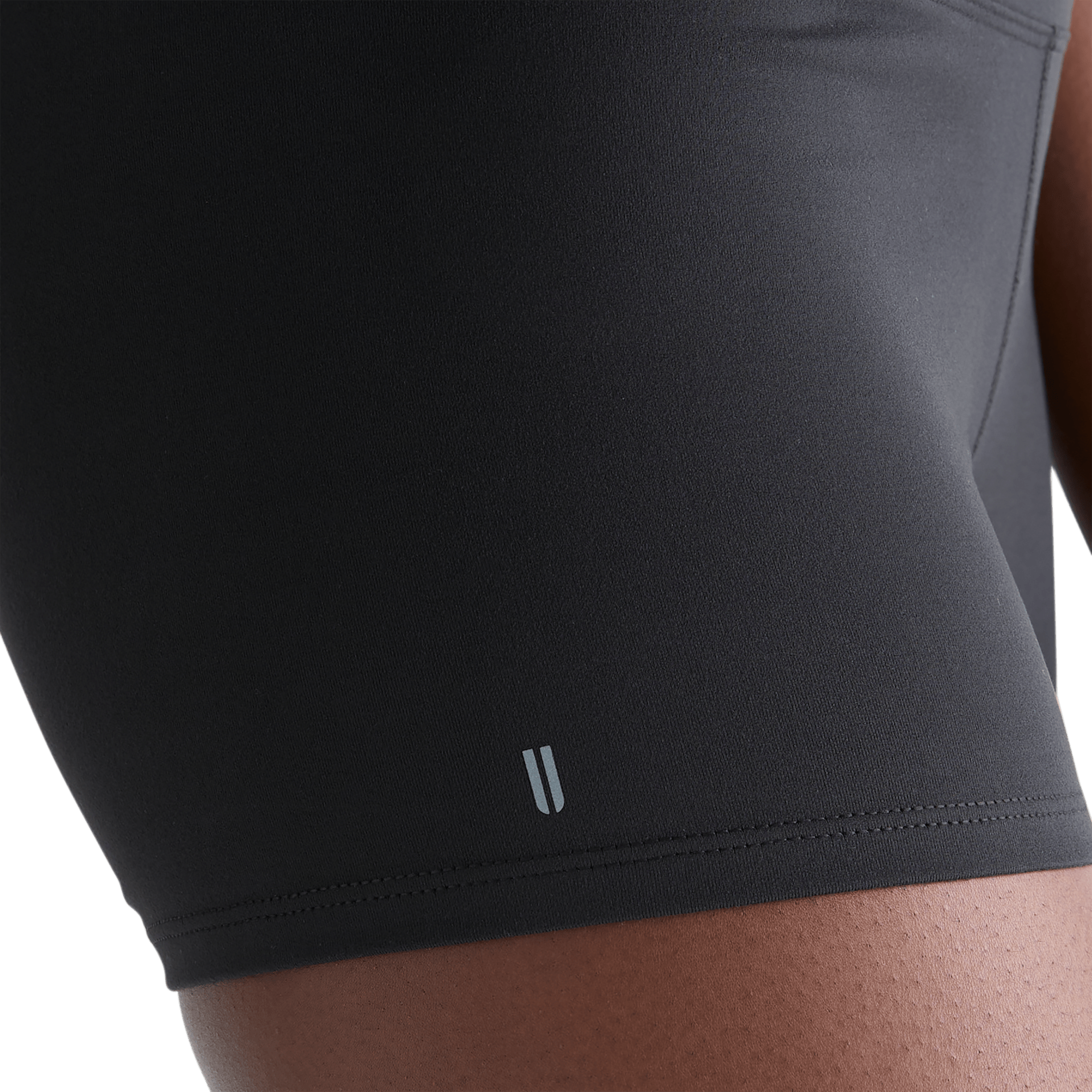 Women's Black High-Rise Matte Short 2" Logo Angle