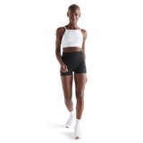 Women's Black High-Rise Matte Short 2" Front Full Body Angle