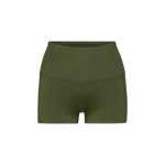 Women's Dark Army High-Rise Matte Short 2" Silhouette Angle