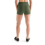 Women's Dark Army High-Rise Matte Short 2" Back Angle