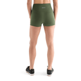 Women's Dark Army High-Rise Matte Short 2" Back Angle