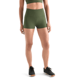 Women's Dark Army High-Rise Matte Short 2" Front Angle