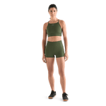 Women's Dark Army High-Rise Matte Short 2" Front Full Body Angle