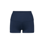 Women's Night Navy High-Rise Matte Short Silhouette Angle
