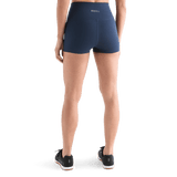 Women's Night Navy High-Rise Matte Short Back Angle