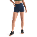 Women's Night Navy High-Rise Matte Short Front Angle