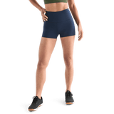 Women's Night Navy High-Rise Matte Short Front Angle