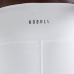 Women's White High-Rise Matte Short Back NOBULL Angle