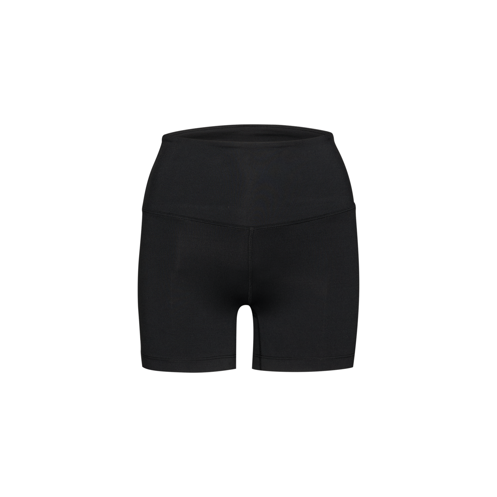 Women's Matte Black High Rise Short Silhouette Angle