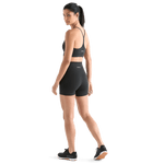 Women's Matte Black High Rise Short Back Full Body Angle