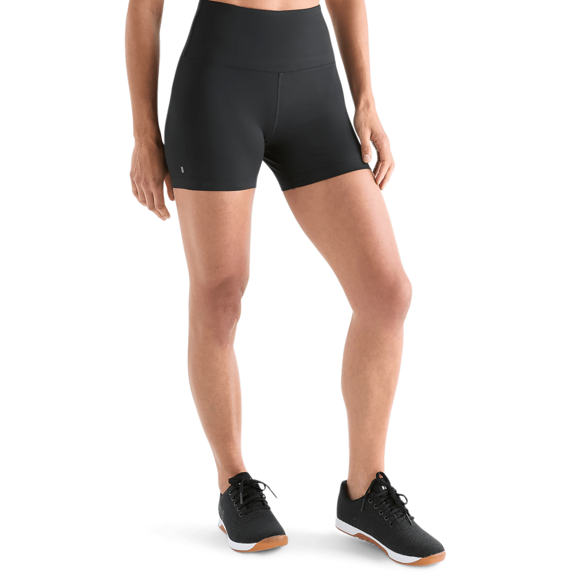 Women's Matte Black High Rise Front Angle