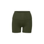 Women's Dark Army High-Rise Matte Short 4" Silhouette Angle