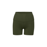 Women's Dark Army High-Rise Matte Short 4" Silhouette Angle