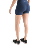 Women's Night Navy High-Rise Matte Short Back Angle