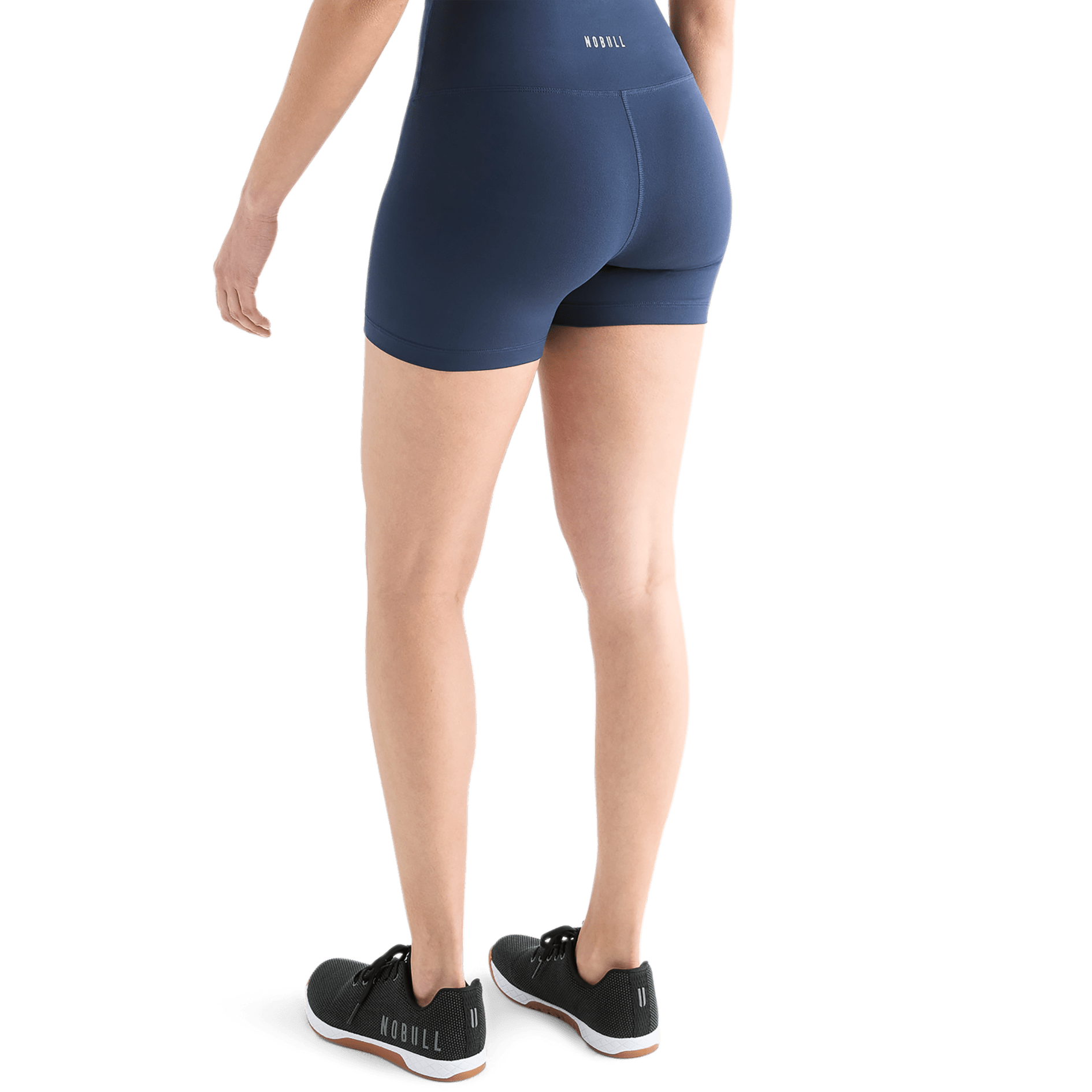 Women's Night Navy High-Rise Matte Short Back Angle