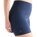 Women's Night Navy High-Rise Matte Short Side Angle