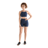 Women's Night Navy High-Rise Matte Short Front Full Body Angle