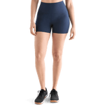 Women's Night Navy High-Rise Matte Short Front Angle