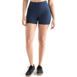Women's Night Navy High-Rise Matte Short Front Angle