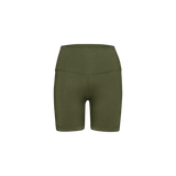 Women's Dark Army High-Rise Matte Short 6" Silhouette Angle