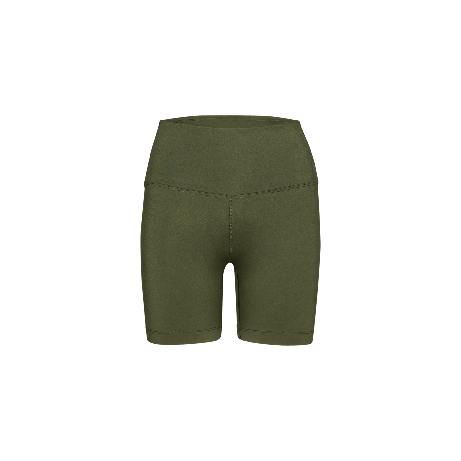Women's Dark Army High-Rise Matte Short 6" Silhouette Angle