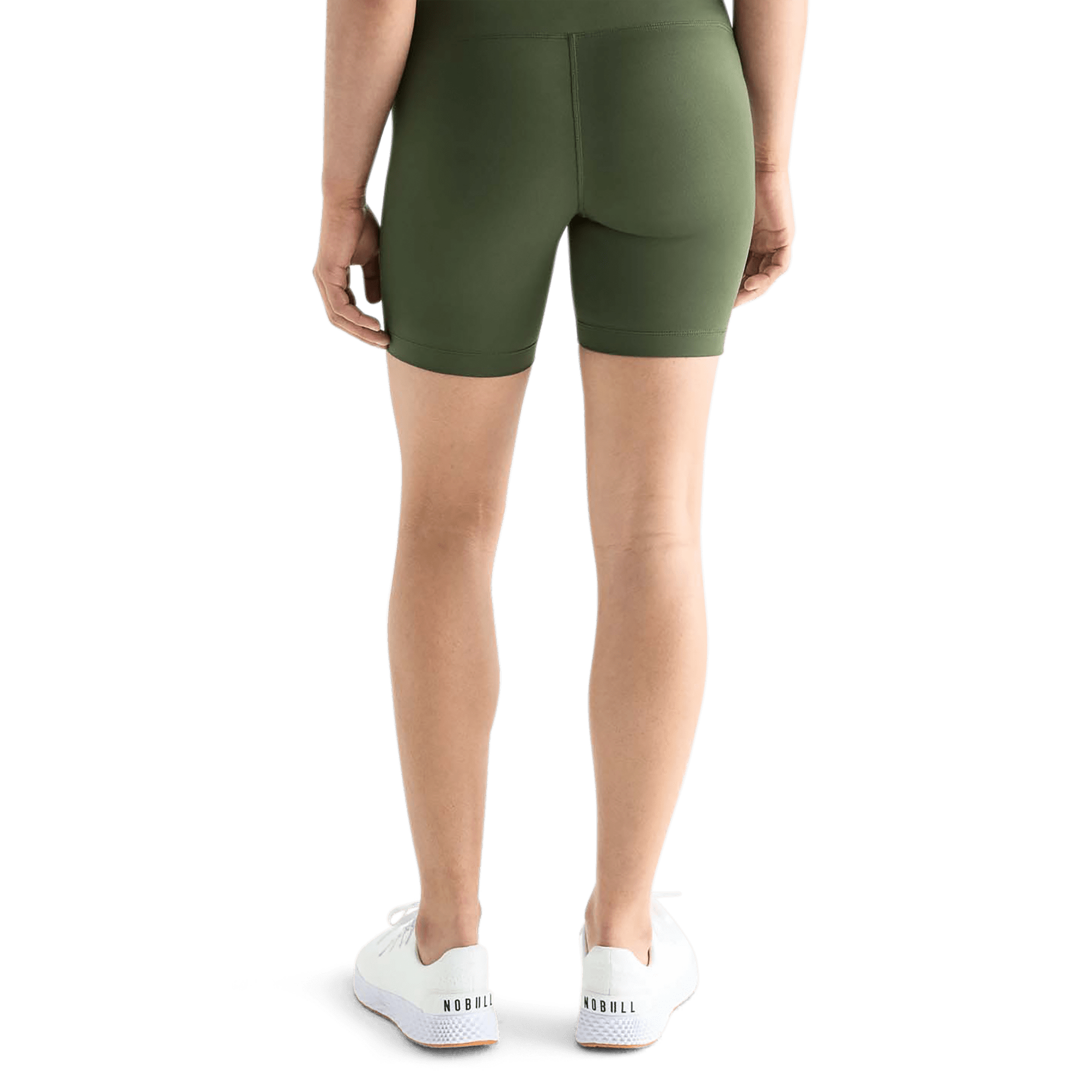 Women's Dark Army High-Rise Matte Short 6" Back Angle