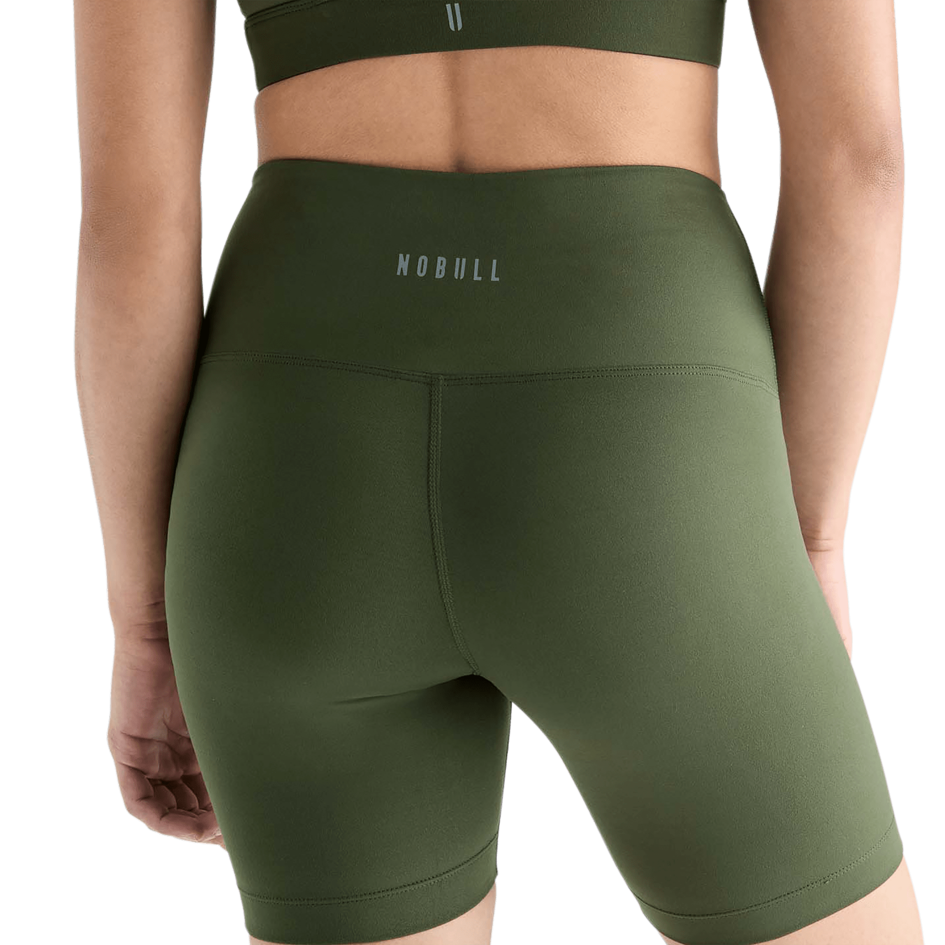 Women's Dark Army High-Rise Matte Short 6" NOBULL Angle