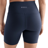 Women's Night Navy High-Rise Matte Short 6" NOBULL Angle