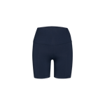 Women's Night Navy High-Rise Matte Short 6" Silhouette Angle