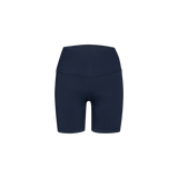 Women's Night Navy High-Rise Matte Short 6" Silhouette Angle