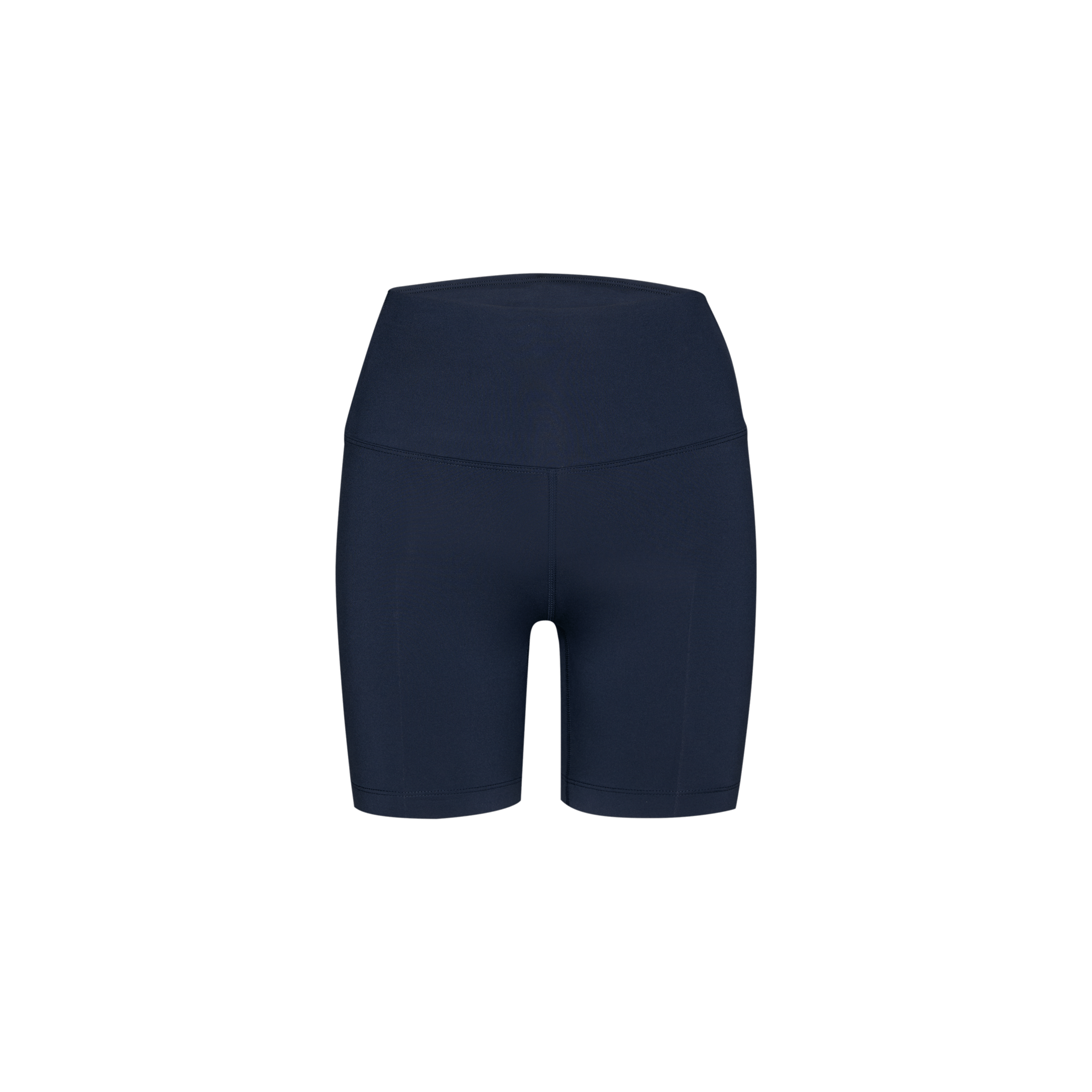 Women's Night Navy High-Rise Matte Short 6" Silhouette Angle