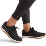 Women's Black Matte High-Rise Matte Tight 25" Logo Angle