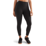 Women's Black Matte High-Rise Matte Tight 25" Front Angle