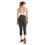 Women's Charcoal Heather Matte High-Rise Tight 21" Back Full Body Angle