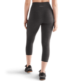 Women's Charcoal Heather Matte High-Rise Tight 21" Back Angle