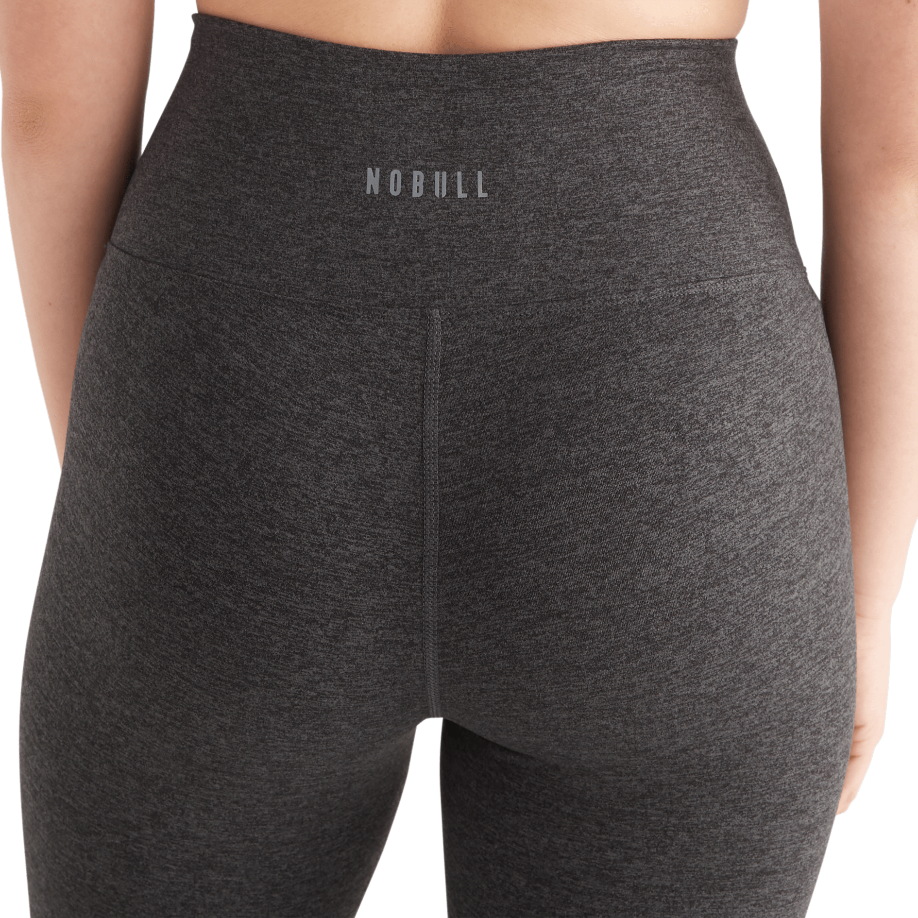 Women's Charcoal Heather Matte High-Rise Tight 21" NOBULL Angle