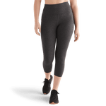 Women's Charcoal Heather Matte High-Rise Tight 21" Front Angle
