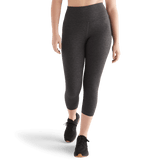 Women's Charcoal Heather Matte High-Rise Tight 21" Front Angle