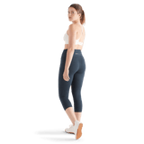 Women's Midnight Heather Matte High-Rise Matte Tight 21" Back Full Body Angle